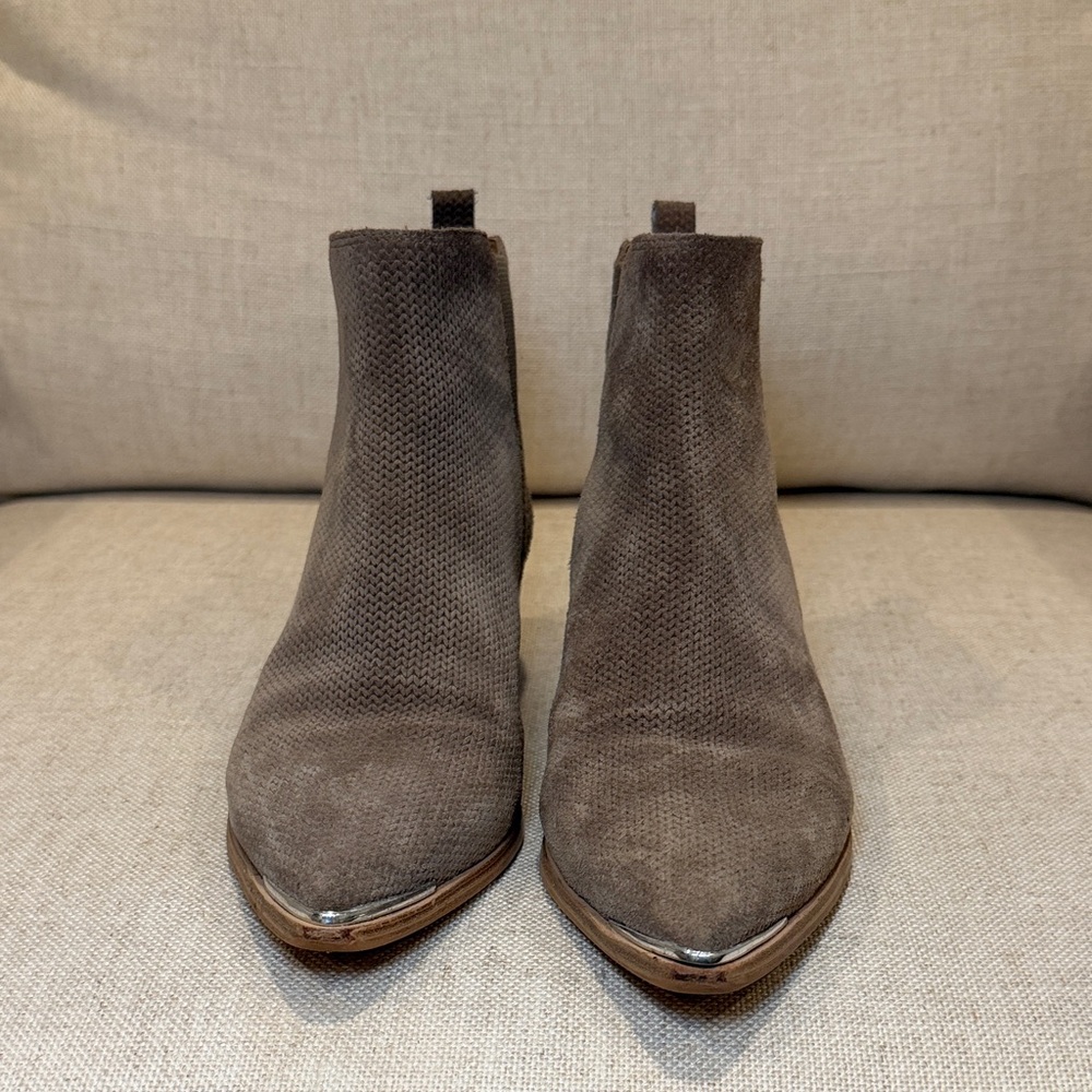 Marc Fisher Gray Suede Ankle Booties